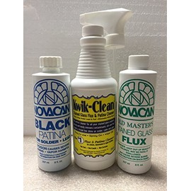 Black Patina for Solder and Flux & Kwik-Clean Flux, Patina Remover