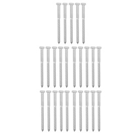 304 Stainless Steel Half Thread Bolt Wood Hex Lag Screws Self Tapping Wood Coach ScrewM8x110MM