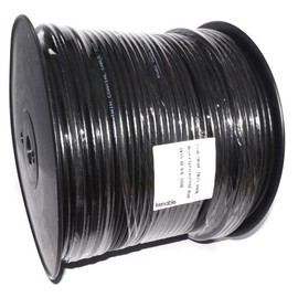 kenable Twin RG6U Coaxial Satellite Freeview Virgin Cable 100m Reel Black [100 metres]