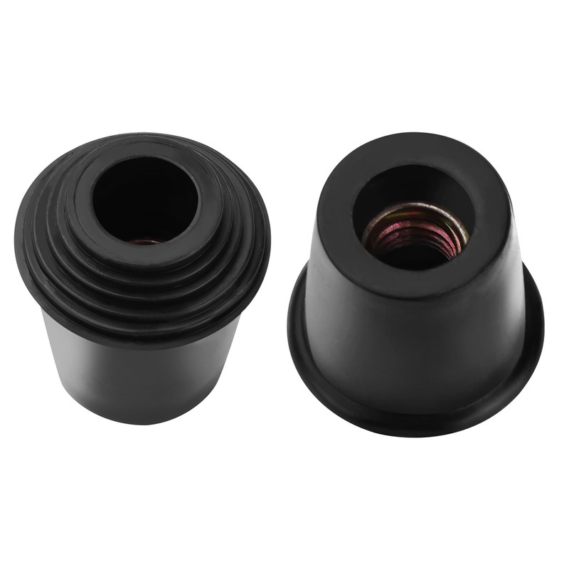 2 Packs Bass Drum Threaded Rubber Feet, Floor Tom Drum