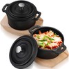 Suttmin 2 Sets 8 oz Dutch Oven Pot with Lid