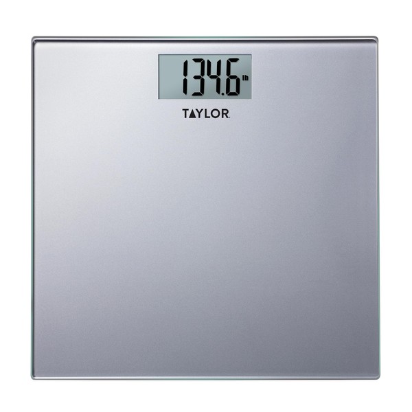 Taylor Digital Scales for Body Weight, Highly Accurate 400 LB Capacity, Auto on and Off Scale, 11.8 x 11.8 Inches, Black and White Lattice