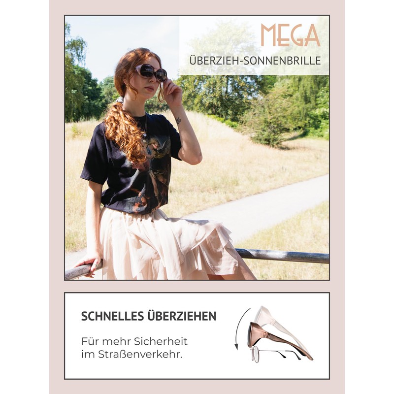 ActiveSol Mega Women's UV Protection Polarized Over Sunglasses, rosé