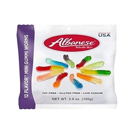 Albanese Gummi (1 bag) 3.5oz (12 Flavor Mini Gummi Worms)