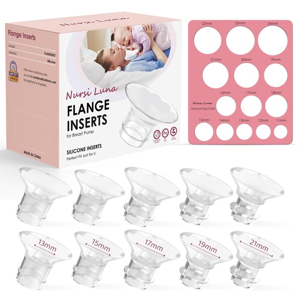 Flange Sizing Kit with 10PCS Flange Inserts 13/15/17/19/21mm, Nipple Measurement