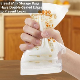 30 Pcs Breast Milk Bags,Breast Milk Storage Bags 250ml Disposable Milk Storage Bags with Pour Spout for Breastfeeding Fridge or Freezer Use