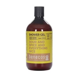 benecos Organic Shower Gel Organic Ginger + Organic Lemon Lost Under Lemontree Vegan Recycled Plastic