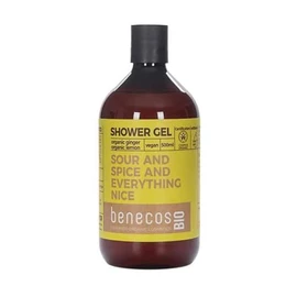 benecos Organic Shower Gel Organic Ginger + Organic Lemon Lost Under Lemontree Vegan Recycled Plastic