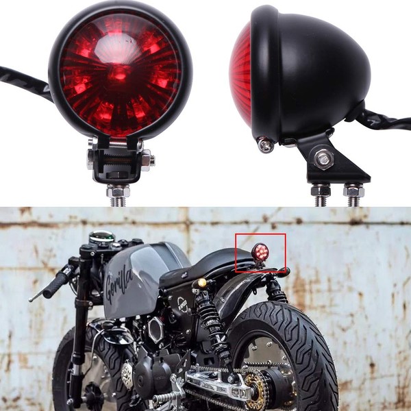 DREAMIZER 8 LED Motorcycle Tail Light Red Running Stop Brake