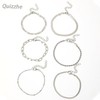 Quizzhe Boho Minimalism Silver Bracelet Dainty Gold Bracelet 6PC Classic