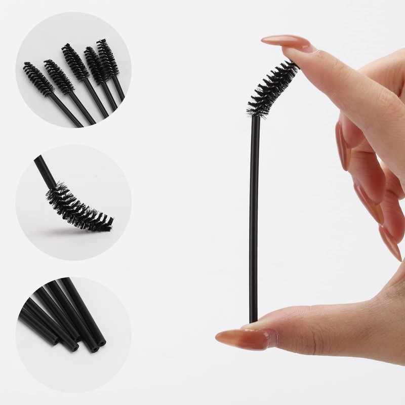 100 Pcs Disposable Mascara Wands, Eyebrow Spoolies Brush for Eyelash