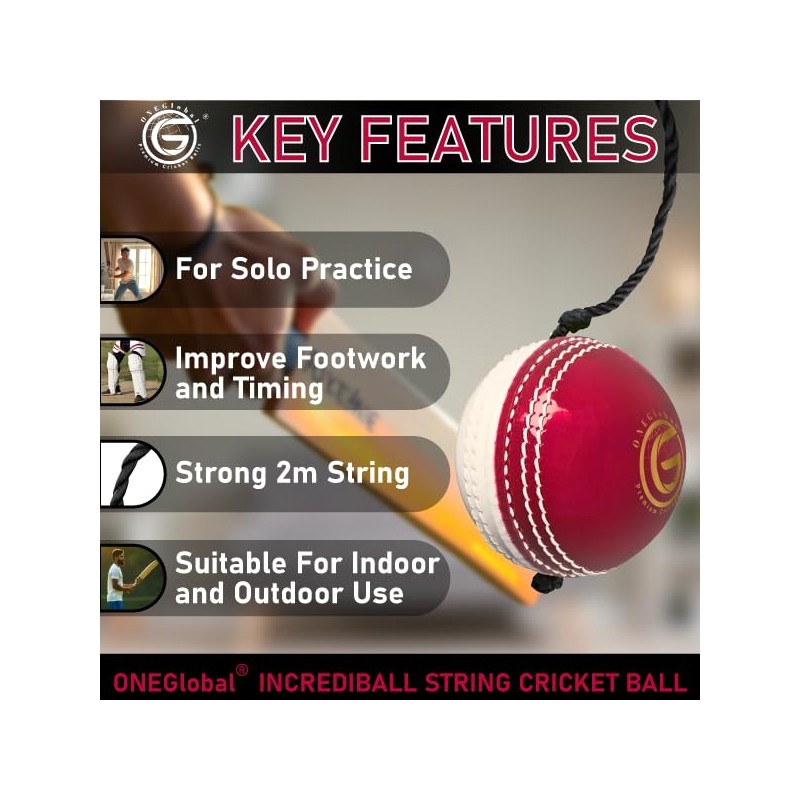 ONEGlobal Incrediball String Cricket Ball | Outdoor and Indoor Soft