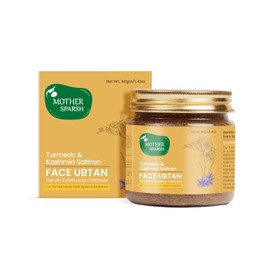 Mother Sparsh Turmeric Healing Face Ubtan Powder for Hyperpigmentation, Dark Spots & Radiant Complexion with Saffron, Rose Petal, & Orange Peel for All Skin Types, 75g