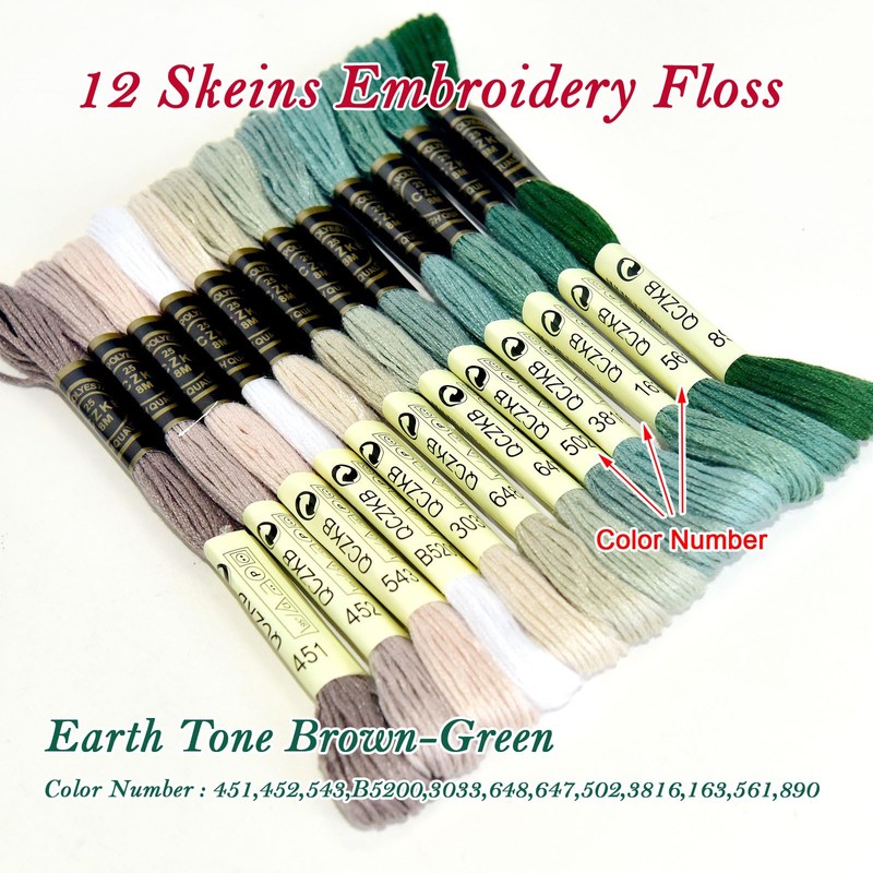 Premium Rainbow Color Embroidery Floss - Cross Stitch Threads -