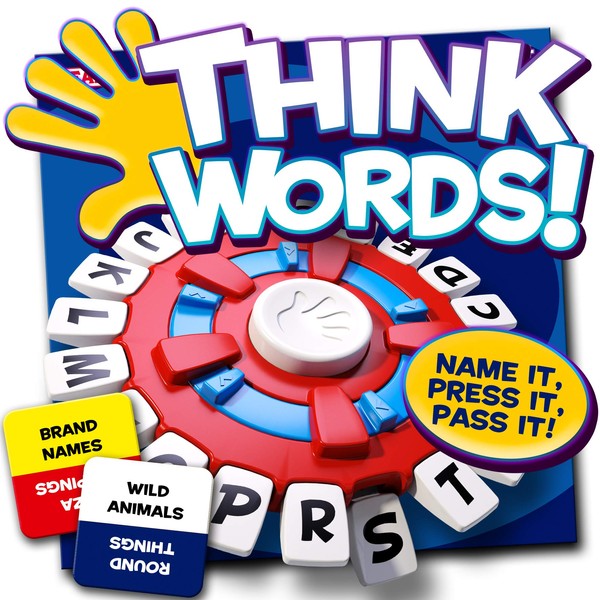 IDEAL | Think Words: The quick thinking, letter pressing game! | Family Games | For 2-8 Players | Ages 8+