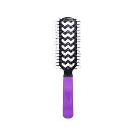 Cricket Static Free Fast Flo Color Vent Hair Brush - Quick and Blow Drying, Detangling, and Frizz-Free Styling - Anti-Static Bristles, Ideal for All Hair Types, Drama Queen (Purple)