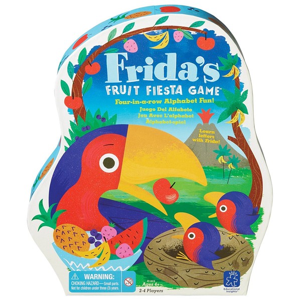 Educational Insights Frida's Fruit Fiesta Alphabet Game, Letter Recognition & Fine Motor Skills Board Game for Preschoolers & Toddlers, Up to 3 Players, Fun Family Game for Kids Ages 4+