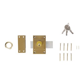 Cogex 647441 Double Exterior/Interior Door Security Lock/Cylinder Diameter 25 mm/Comes with 3 Keys and Screws, NC