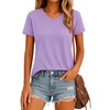 YUCOLEN V Neck T Shirts for Women Short Sleeve Basic