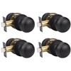 KNOBWELL 4 Pack Oil Rubbed Bronze Interior Door Knobs for