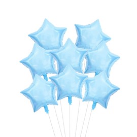 AnnoDeel 20pcs light Blue Star Foil Balloons,18inch light Blue Star Mylar Balloons for Boys Baby Shower Wedding Birthday Engagement Graduation Party Decoration