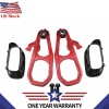 wensha Pair Front HEAVY DUTY Red Tow Hooks with Hardware