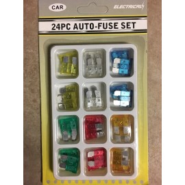 Unbranded Auto Fuse Set 24 Pieces -  Fix your blown fuses - assortment of fuses