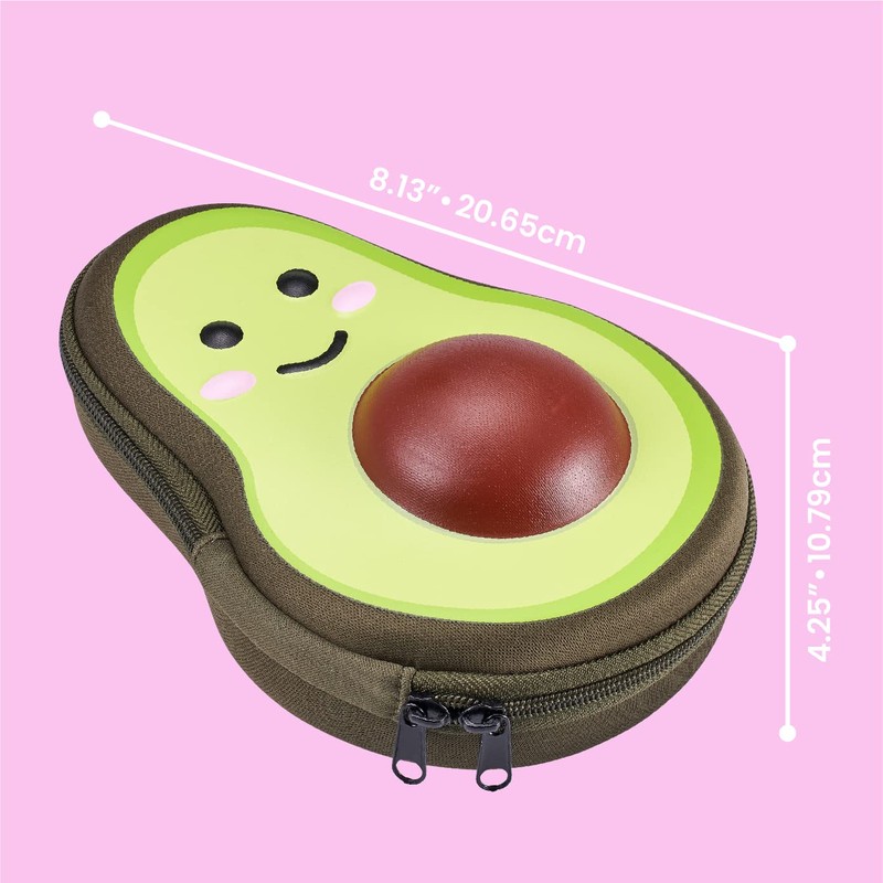 It's Academic Avocado Pencil Case School Supply Bag with Mesh