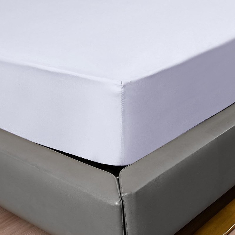 Fitted Sheet 25CM Deep Bed Sheet Single Size 90X190CM Grey