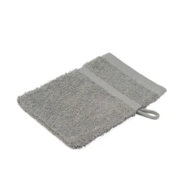 Gözze Sylt 7881-75-A1 Flannel Mitts (Set of 4) - 16 x 21 cm, silver, 16 x 21 cm