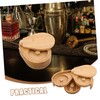 NOLITOY Cute Salt Sugar Box Wooden Seasoning Organizer Accessory Condiment