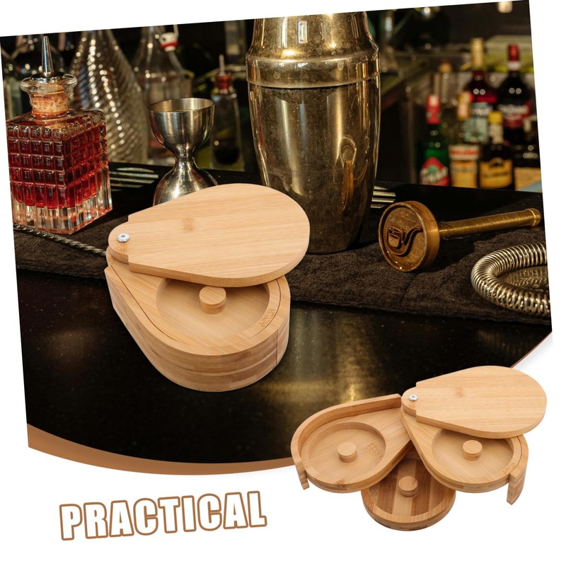 NOLITOY Cute Salt Sugar Box Wooden Seasoning Organizer Accessory Condiment