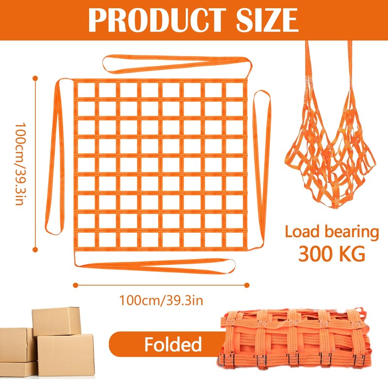 Ysislybin Lifting Net, 1 x 1m Cargo Hanging Net 300kg