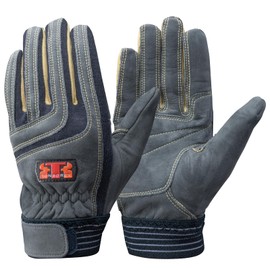 TONBOREX Kevlar Fiber & Cowhide Glove K-505 Navy LL Size Cut-Resistant Glove Para-aramid x Meta-aramid W Knit Ceramic Leather Gun Cut 3D Sewing Glove Fire Brigade Training Firefighting Disaster Rescue