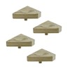 1-10 pieces h2i post caps wooden pyramid size: 80 mm