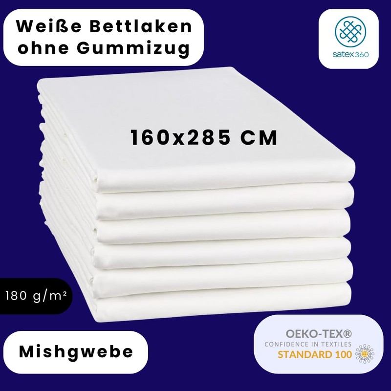 White Bed Sheet without Elastic Hotel Sheet House Towel Bed