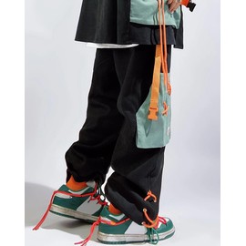 Niepce Inc Streetwear Baggy Pants for Men (as1, Alpha, l, Regular, Regular, Black1, Regular)