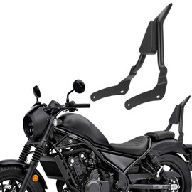 Bravema Motorcycle Sissy Bar, Detachable Passenger Backrest Rear Pad Fit for Honda CMX 300 CMX 500 Rebel CMX300 CMX500 2017-2022