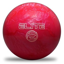 ELITE Pre-Drilled Star Polyester Bowling Ball - Great for Spare Shooting League Bowlesr or Straight Bowling - Perfect Gfit for Beginner Bowlers (12 Pound - Medium Drilling, Pink Pearl)