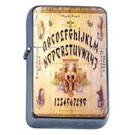 Ouija Board Ancient Egypt Windproof Refillable Flip Top Oil Lighter with Tin Gift Box D-038