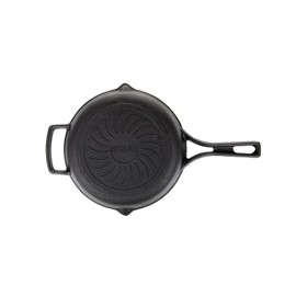 BRIZOLL Kitchen Cooking Pans Cast Iron Skillet Round Fry Pan Handle 2.02 qt. 9.4'' Cookware Crepe Pan Camping Pan for Indoor and Outdoor Cooking