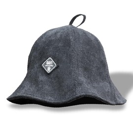 GAFI Sauna Hat, Terry Fabric, Water Absorbent, Men's, Women's, Sauna Hat, Large, Sauna Goods, Washable, Sauna Hat, Black