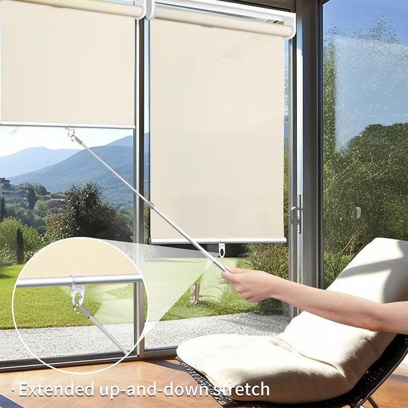 2Pcs 13"-24" Telescop Draw Rod for Cordless Blinds,Cellular Shades and