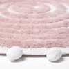 HOMESCAPES Cotton Blend Spiral Bath Mat Blush Pink Super Absorbent