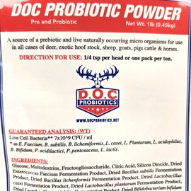 DOC Probiotic Powder  For Livestock Deer Sheep Goats Horses Pigs Cattle & more