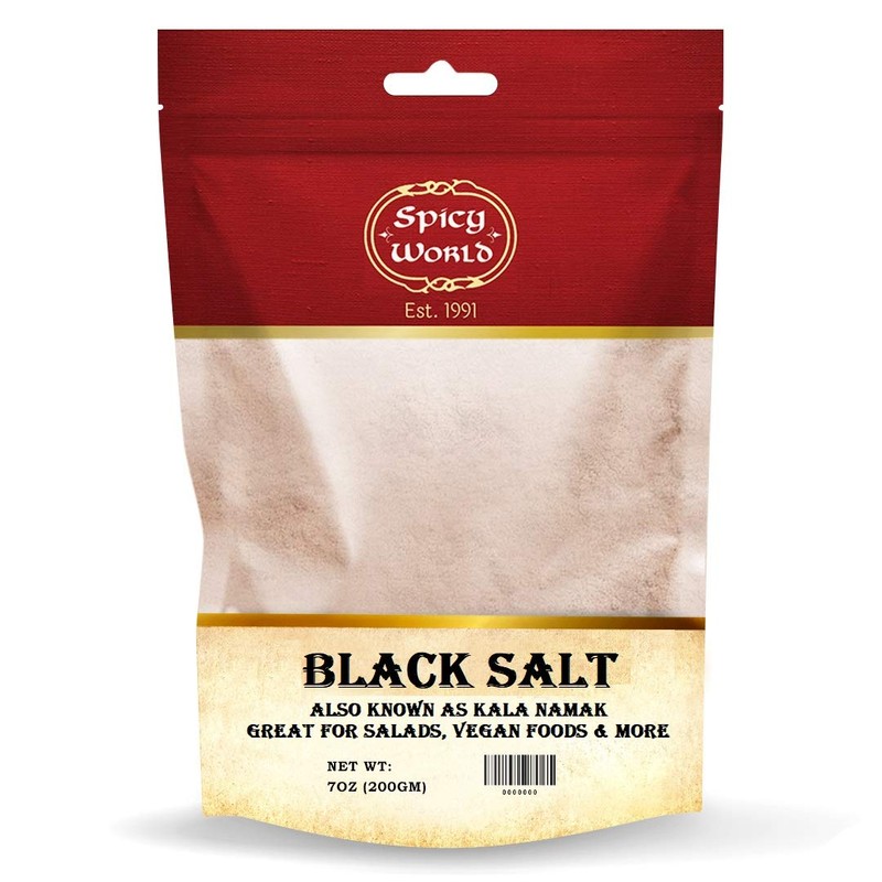 Spicy World Black Salt Powder (Kala Namak Mineral) 7 Oz