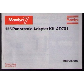 MAMIYA 7II/7 PANORAMIC ADAPTER KIT INSTRUCTION (ORIGINAL PRINT JAPAN/not copies)