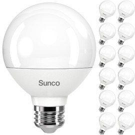 Sunco Lighting 12 Pack Vanity Globe Light Bulbs G25 LED for Bathroom Mirror, High Output 1000 LM, 100W Equivalent 11W, 3000K Warm White, Dimmable, E26 Base, Round Frosted Decorative Bulb