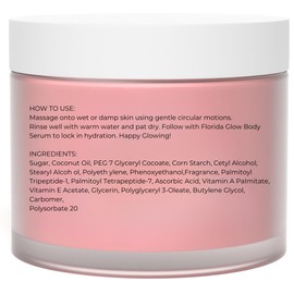 Florida Glow Polypeptide Sugar Scrub for Women - Exfoliating Body Sugar Scrub with Peptides & Vitamin C for Smooth, Radiant Skin - 10.5 oz