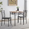 VECELO 3-Piece Small Kitchen Dining Table Set for 2, PU